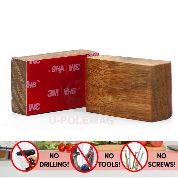 Maintien du couteau magnétique en bois durable pour le mur