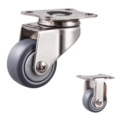 1.5inch 66lbs inoxidável que carrega TPR fixou as rodas do rodízio