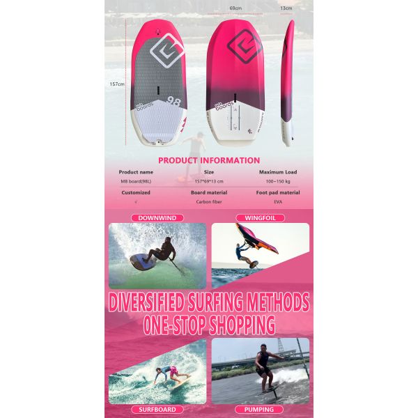 78L 98L 118L Carbon Fiber MB Board  Wing Foil Boards Surfing Hydrofoil Surfboard