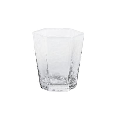 O cádmio 250ml livre cancela os copos de cristal do vidro do hexágono