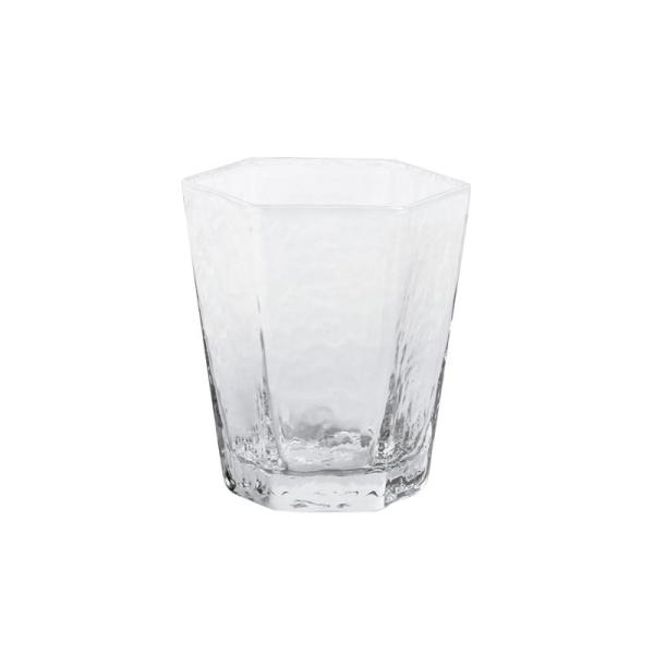 O cádmio 250ml livre cancela os copos de cristal do vidro do hexágono