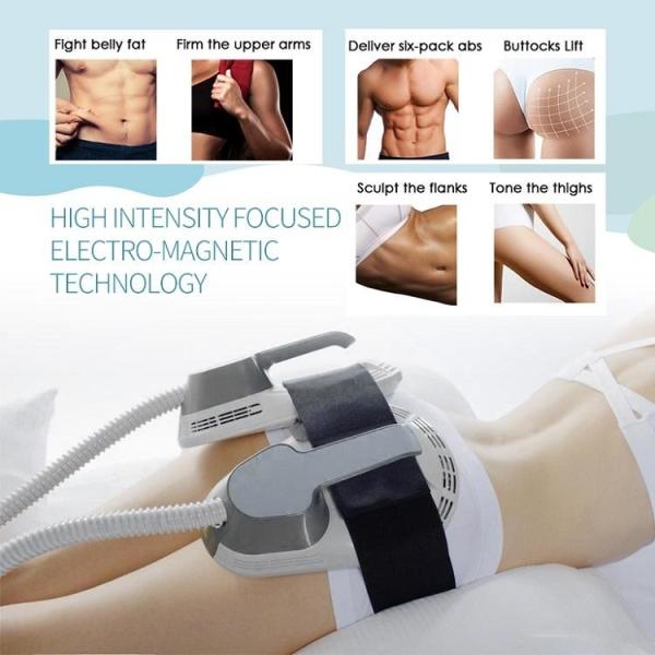 7 el trabajo simultáneo el ccsme EMShapeingBody Rf 4 de la manija nea de TeslaEMShape Emslim esculpe adelgazando la máquina