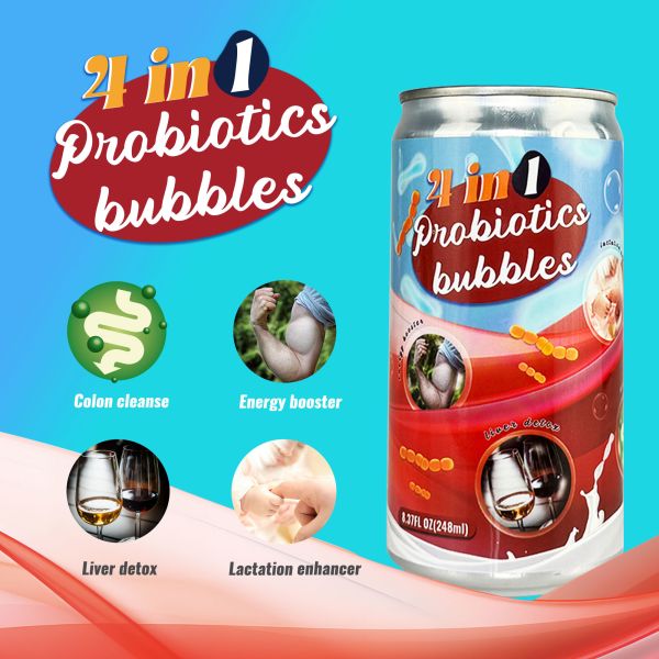 Alcohol Free Probiotics Sparkling Water Energy Hydration Drinks  4 In 1 Colon Cleanse Liver Detox