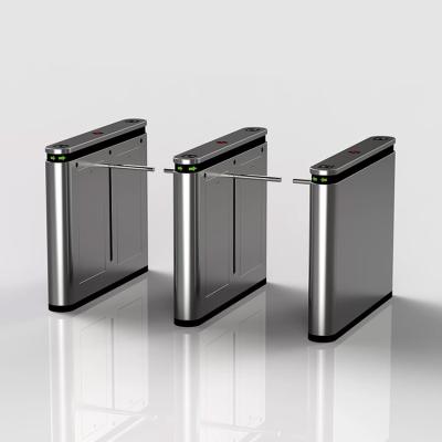 24V BLDC Motor Drop Arm Turnstile Slim Size Bi Directional LED Light Indication