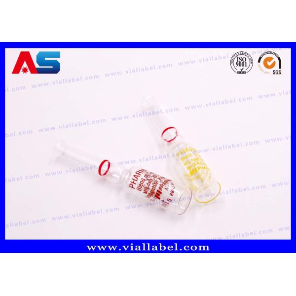 High Permeability Hyaluronic Acid 1ml / 2ml printing Ampoule Transparent Glass Bottle Solution
