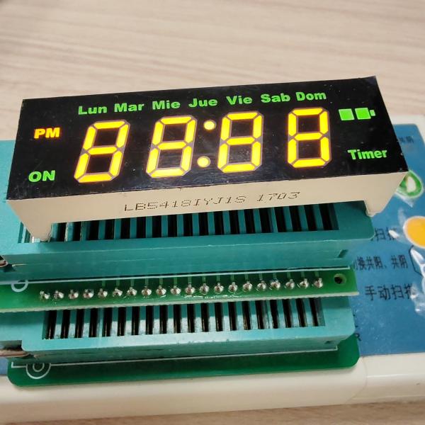 計時器制御用の黄色/緑色 4桁7段 LEDディスプレイ