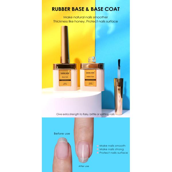 La base et la couche supérieure du gel UV du constructeur de caoutchouc Gel de vernis à ongles en bouteille de 15 ml Gel clair UV Soak Off Base Coat Créez votre propre