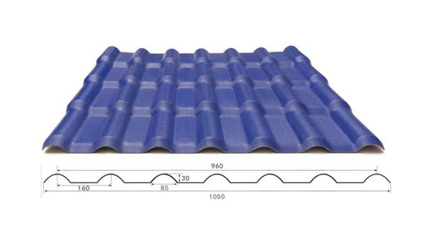 3.0mm Waterproof Performance Corrugated Pvc Plastic Synthetic Resin Building Roof Tiles