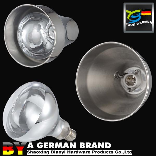 Совмещенный держатель в продолговатом ссаживая блюде с лампами жары в естественной каменной таблице с полкой