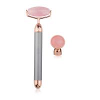 El vibrar eléctrico del USB Rose Quartz Face Jade Rollers desmontable