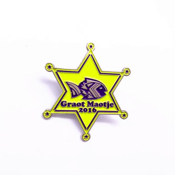 Unique Design Metal Lapel Pins , Gold Plated Hard Enamel Badges