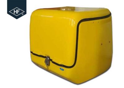 Waterproof Motorbike Food Delivery Box 139L Volume Shock Resistance Yellow Color
