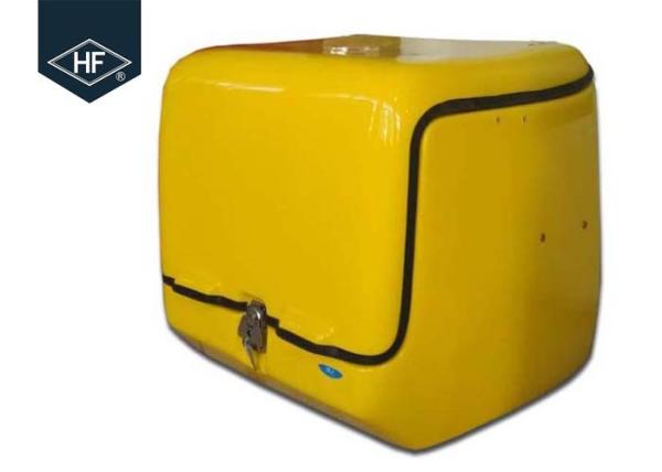 Waterproof Motorbike Food Delivery Box 139L Volume Shock Resistance Yellow Color