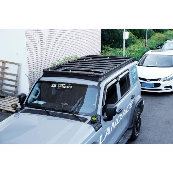 Black Powder Coated Roof Rack Easy to Install Aluminium Alloy Luggage Rack For Tank 300