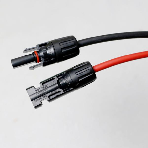 Черный панели солнечных батарей 50 футов удлинительного кабеля 10AWG 6mm2 солнечного