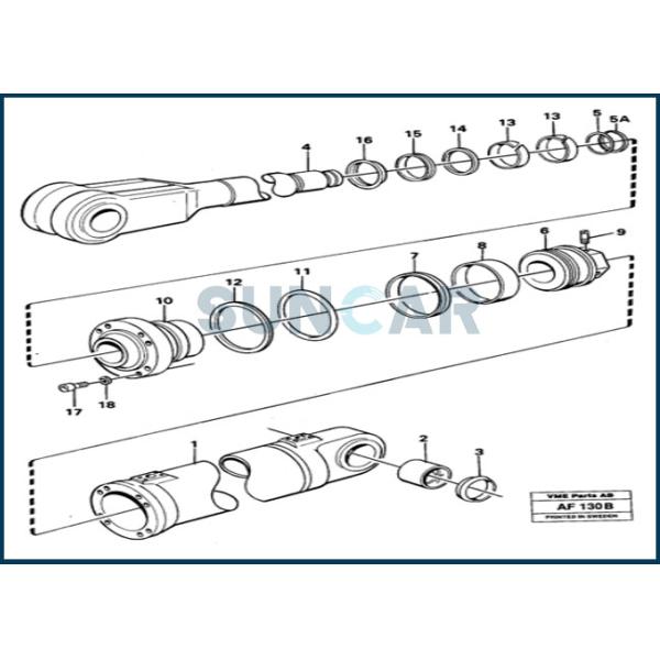 VOE11088467 VOE 11088467 SPGWV Piston Seals For SUNCARSUNCARVOLVO L120C L150C