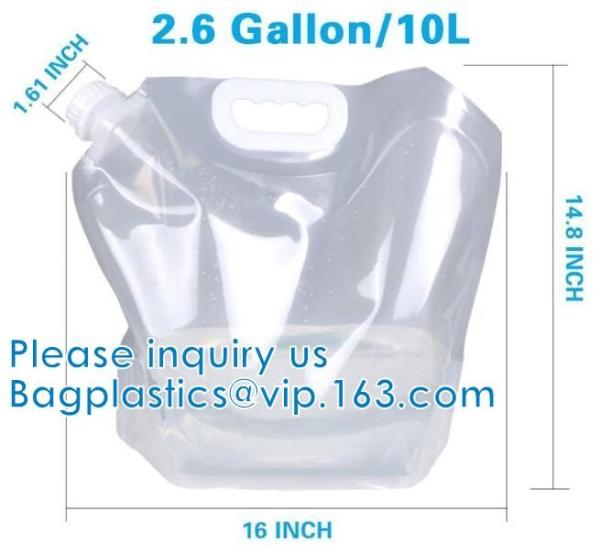 Collapsible Water Container Bag, Storage Jug, Sport Camping Riding Mountaineer, Freezable