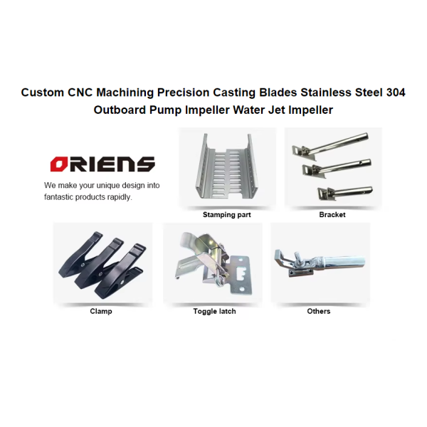 Custom CNC Machining Precision Casting Blades Stainless Steel 304 Outboard Pump Impeller Water Jet Impeller