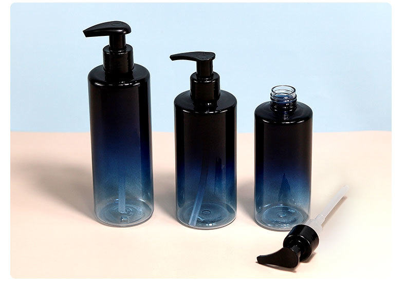 PET Cosmetic Shampoo & Shower Gel Bottles with Pump Sprayer Screen Printing JJC-002 Model-Factory Direct Supply (200-500ml)