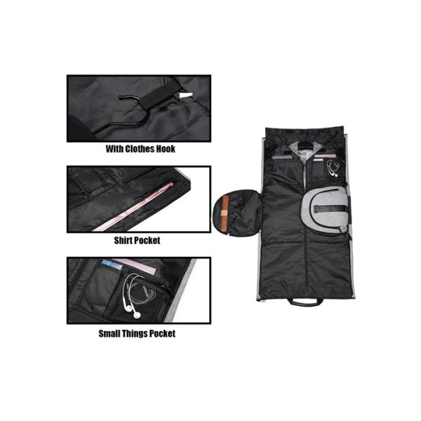 Polyester Nylon Garment Duffel Bag Waterproof With Shoe Compartment