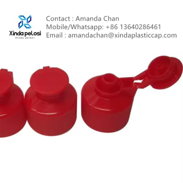 Food Grade Plastic Dispensing Caps With Silicone Valve For Ketchup Inverted Squeeze Bottle