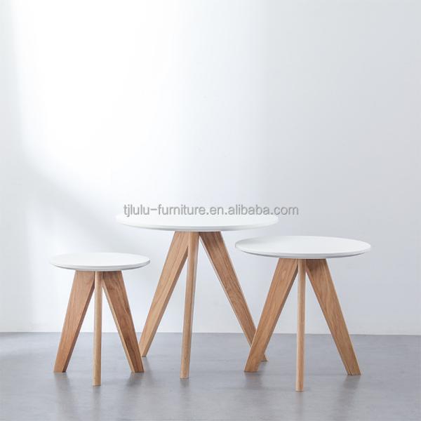 Home Furniture Modern Designs Adjustable Height Coffee Table Restaurant Round Solid Wood Dining Table