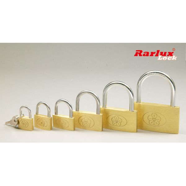 Rarlux New Arrival Solid Padlock Brass Body Brass Cylinder Thin Brass Padlock