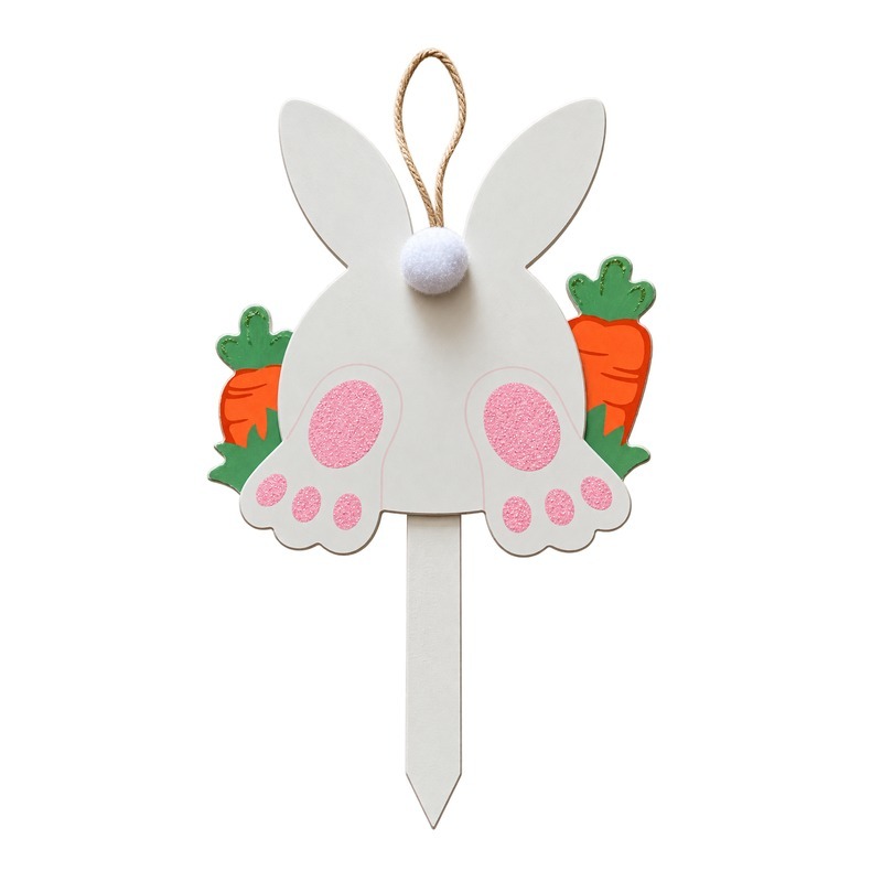 Custom Bunny Tail Carrot Hanging Stake with OEM/ODM Customization for Seasonal Retail and Mature Craftsmanship
