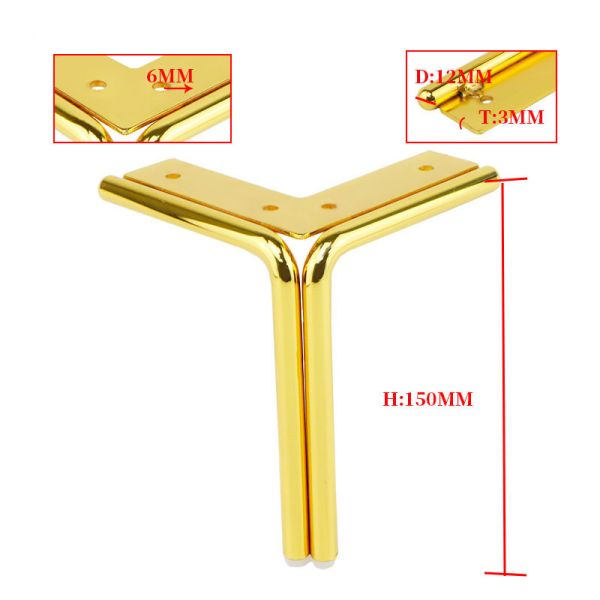 Quality Y-shaped Furniture Fittings Metal Sofa Legs Cabinet Feet Replacement Steel Modern Hotel Table