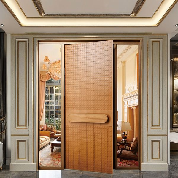 Luxury Steel Exterior Off Axis Door Anti Theft Modern Front Entry Doors