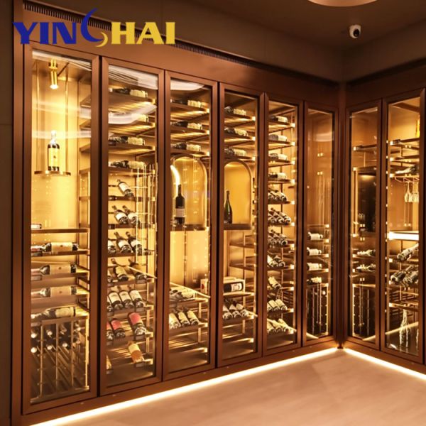 Powerful Stainless Steel Wine Cabinet Battery Powered Wine Cellar Cabinet For Hotel