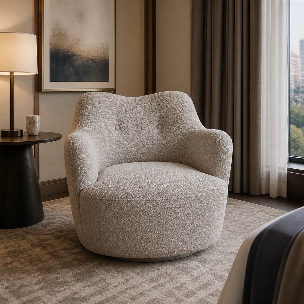 Contemporary Two-Button 1-Seater Swivel Lounge Chair TR-H005