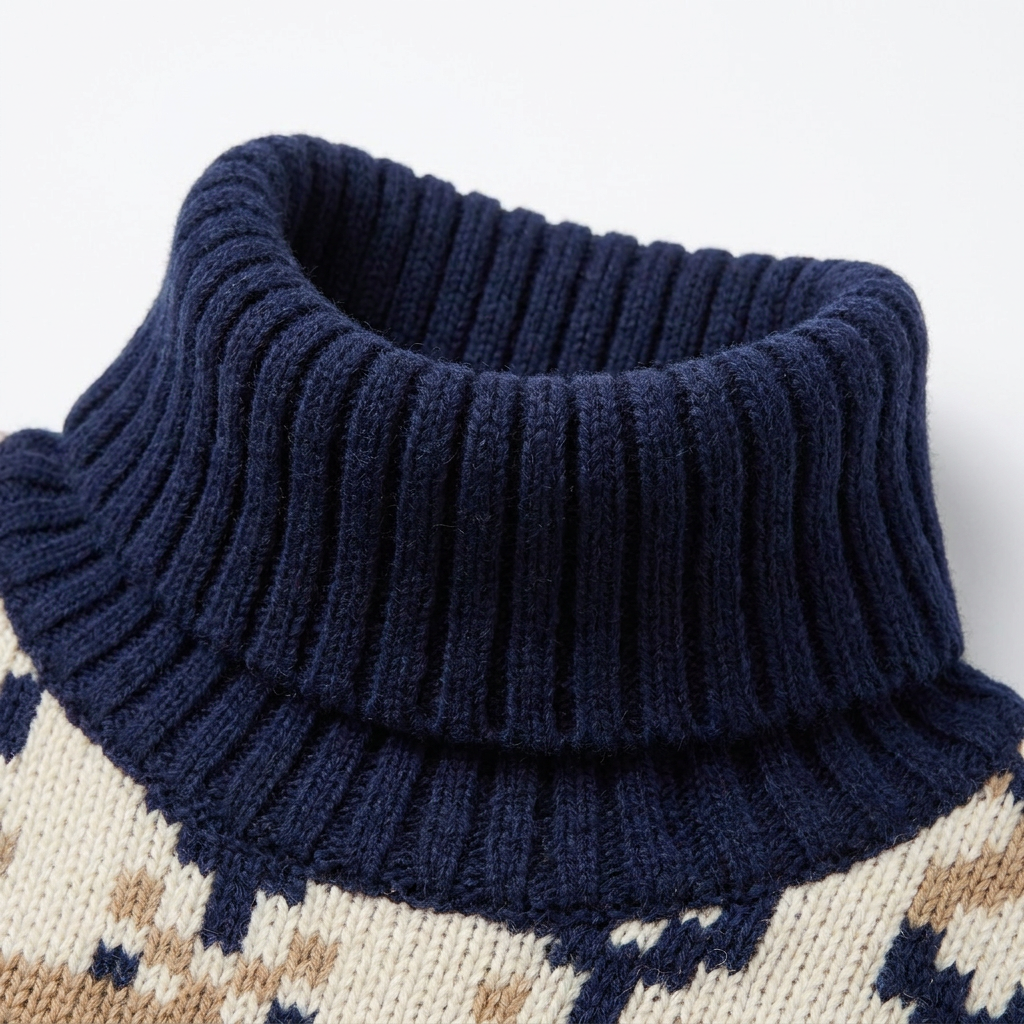 100% Merino Wool Men's Sweater Pullover with Breathable and Anti-Pilling Features