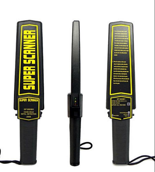 Hand Held Body Metal Detectors Light / Voice Alarm Essensive Metal For Goverment