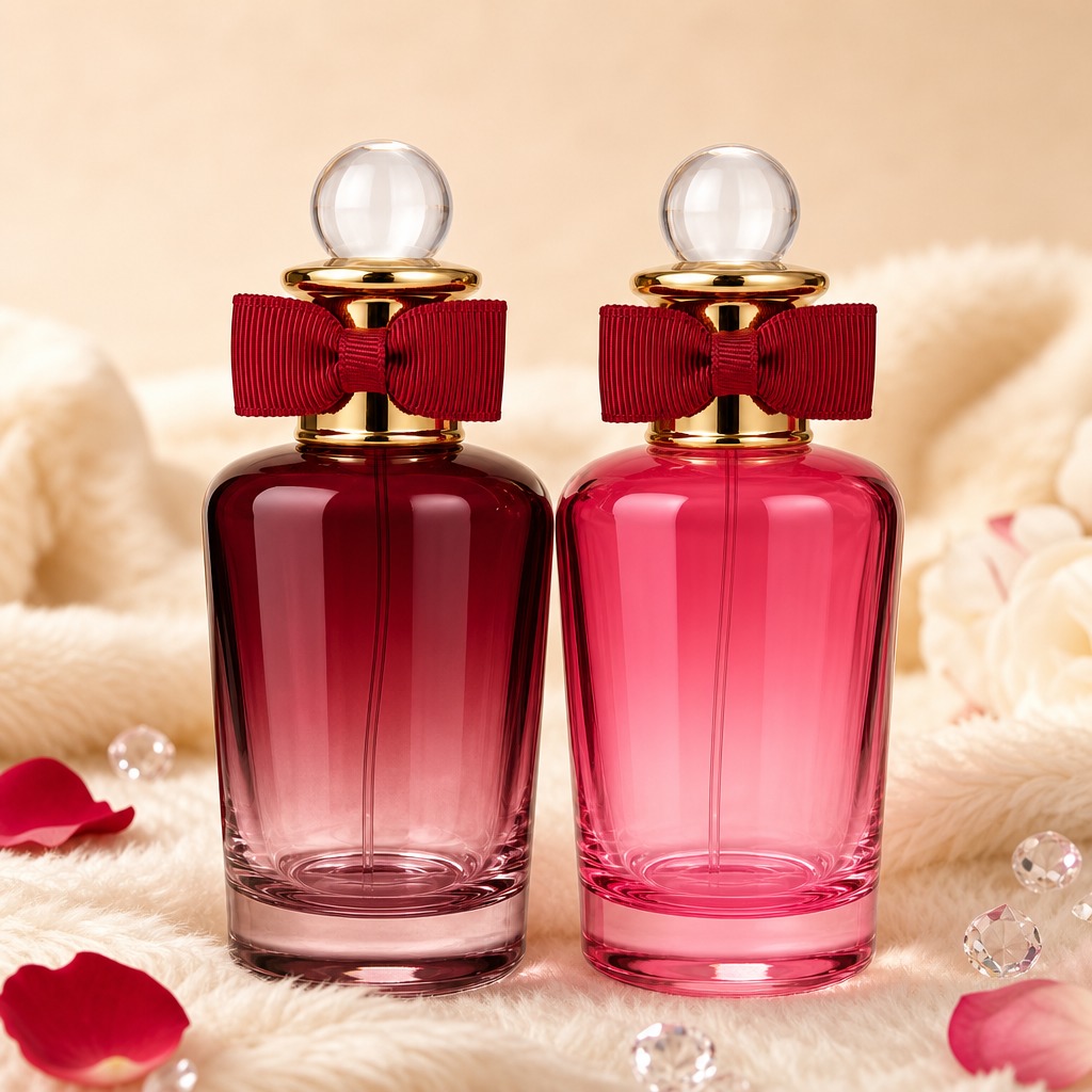 100ml Perfume Bottles Cylinder Glass Empty Spray Crimp Neck Round Cap