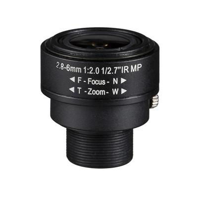 1/2.7 2.8-6.0mm 3Megapixel F2.0 S-Mount M12x0.5 mount Fixed IRIS Manual Zoom lens Vari-focal IR Lens