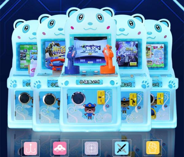 Cute Bear Children Game Machine Kids Shooter Arcade Machine Coin Operated For Shopping Mall
