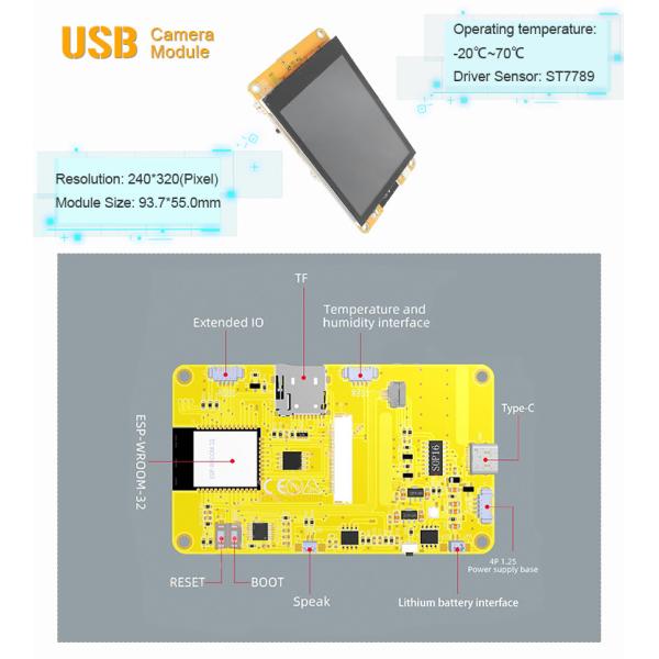 3.2-дюймовый цветный экран ESP32 Cam Camera Module ESP32 Камера для разработки