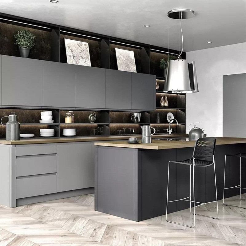 Customized Size Modern Matte Designs Classic Kitchen Cabinets for Modern Design Style
