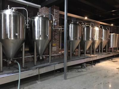 2000L Large Scale Brewing Equipment 304 Sanitary Pumps With VFD Controls
