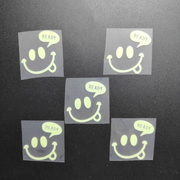 Printable Fluorescent Glow In The Dark Logo Sticker For Bag