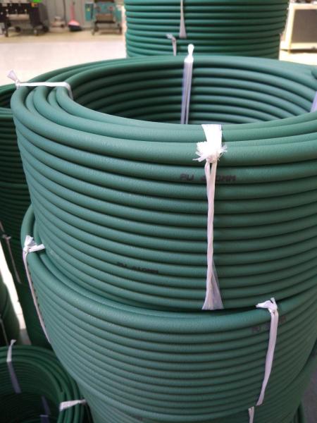 Urethane Round Belting Green PU Round Belt , Fast Joining Flexible 85A Urethane Drive Belts 30m / Roll