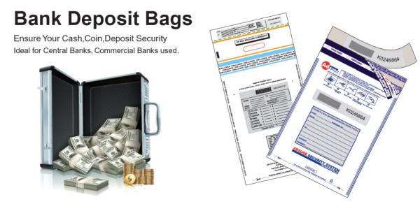 Tear Proof Tamper Evident Deposit Bags With Strong Permernent Self Adhesive