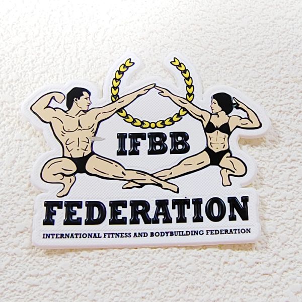 TPU Heat Transfer Label IFBB Fitness Bodybuilding Federation Custom Clothing Patch