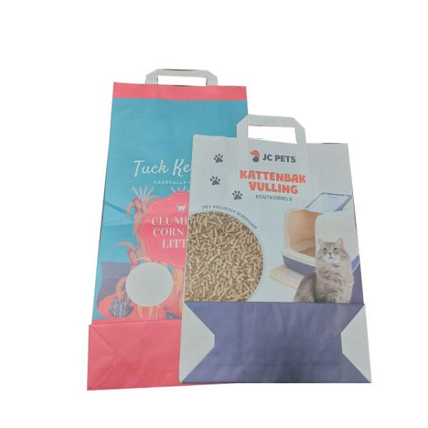 5kg 10kg Kraft Paper Bags For Cat Little Animal Food Customized Size
