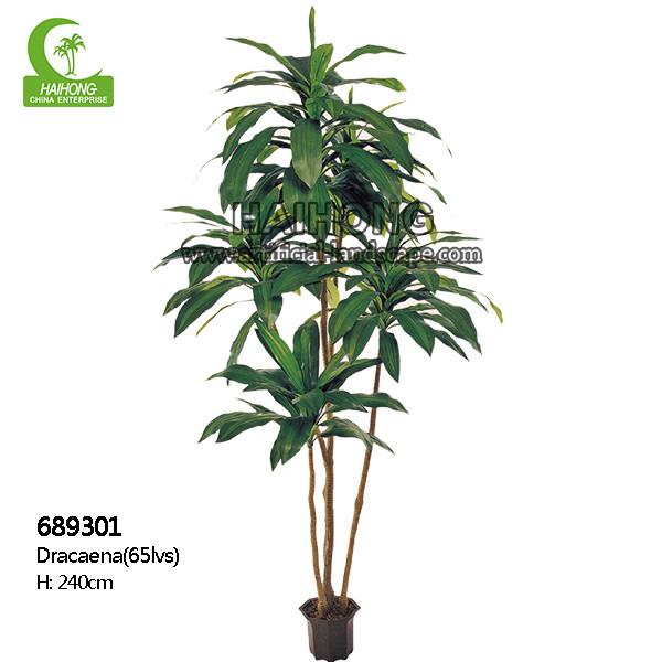 Dracaena artificial de alta qualidade dos bonsais de imitação com as folhas reais do toque para a venda quente