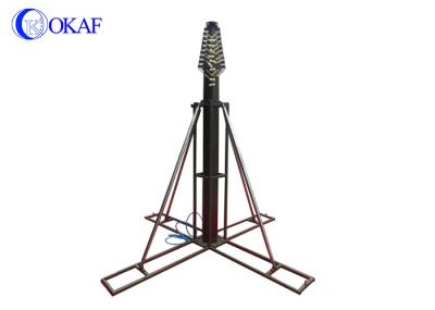 torre de antena telescópica de Polo do mastro da altura de 18m, tripé telescópico pneumático do mastro