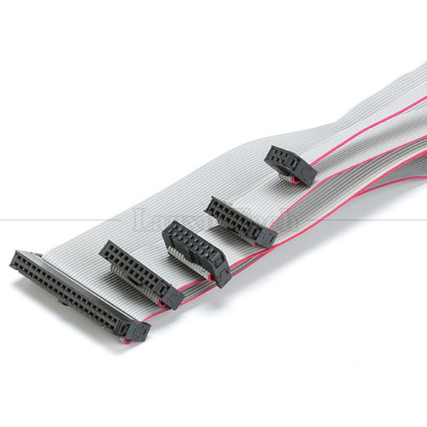 IDC 2.54mm Connector 8 10 12 14 16 18 20 30 40 50 60 PIN 1.27mm Pitch Grey Flat Ribbon Cable