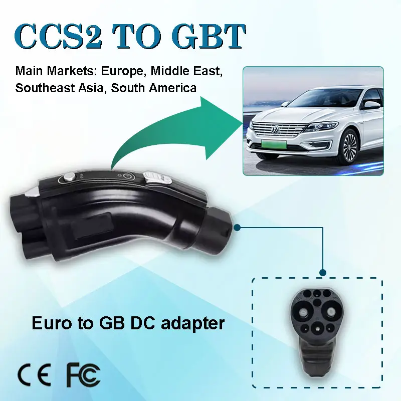 200A тип 2 ccs 2 к gbt заряжателя ev dc переходника gbt к комбинированным 2 CCS2 К переходнику GBT