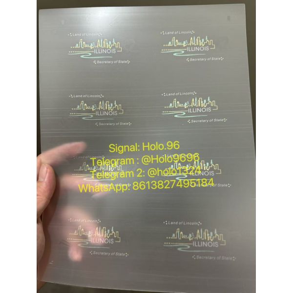 IL OVI Laminate sheet Illinois hologram sheet